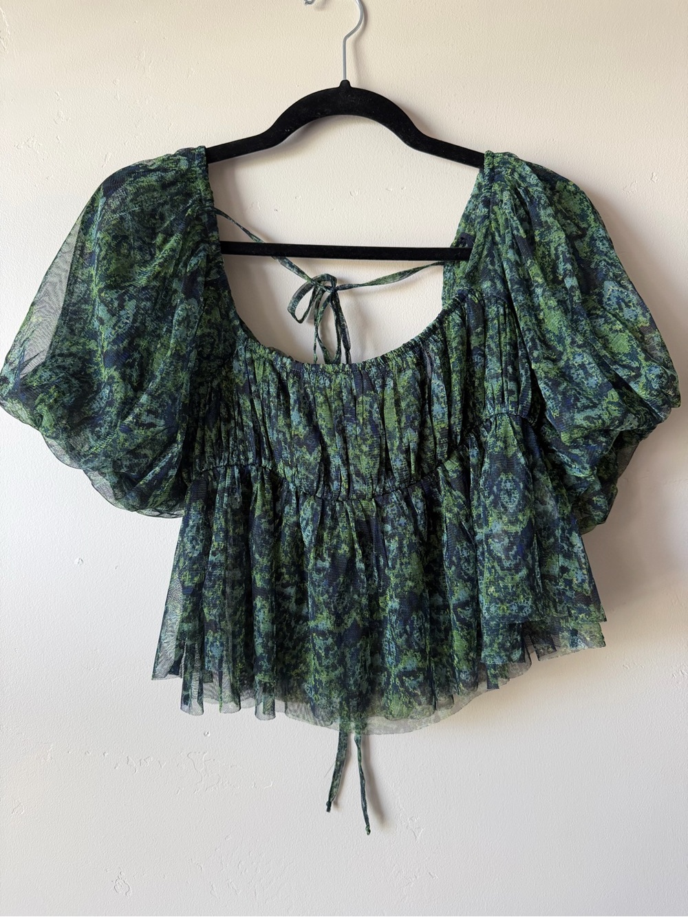 Women’s Free People Puff Sleeve Cropped Loose Top Size Small